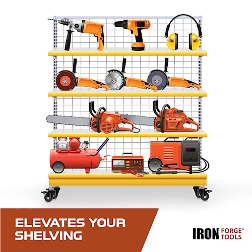 Iron Forge Tools Rolling Storage Rack Caster Wheels, Set of 4-3 Inch - size: 3 Inch - 1360 lb Capacity
