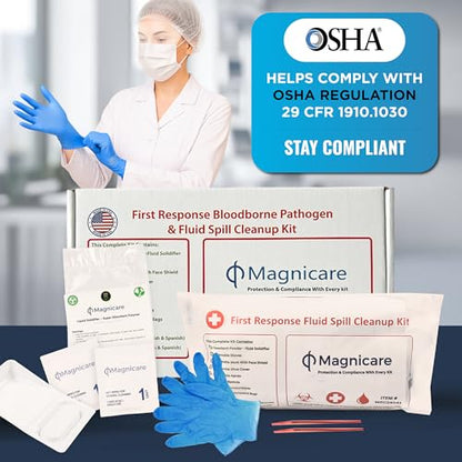 Bodily Fluid Clean Up Kit - Be OSHA Compliant (10 Pack)