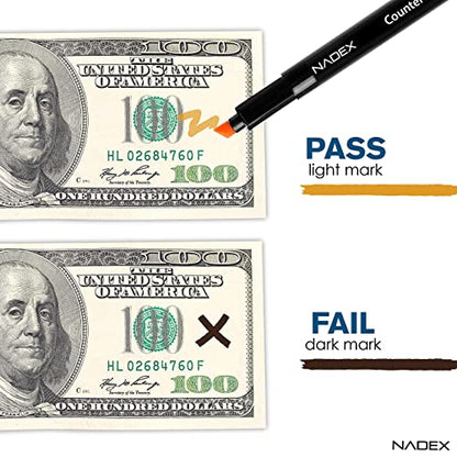 Nadex Counterfeit Pen, Easy Swipe - Gold for Real, Black for Fake, Detect Counterfeit Bills (1 Pack) - size: 1 Count (Pack of 1)