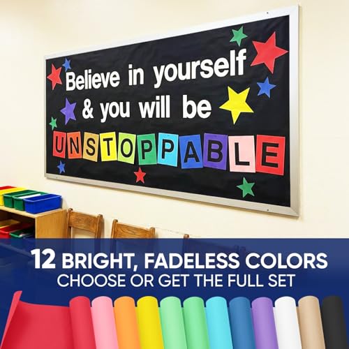 Dark Blue Construction Paper Roll 18" x 100 ft – Made in USA – 18" Bulletin Board Paper for Classroom & School, Teachers & Kids - color: Dark Blue, size: 18"W x 1200"L