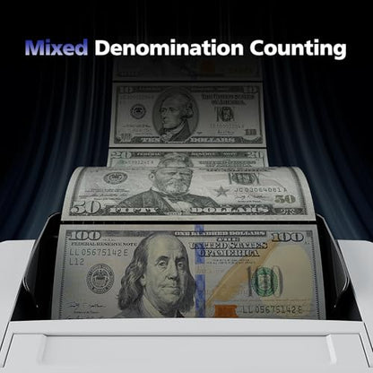 N71 Money Counter Machine Mixed Denomination with P32 Thermal Printer, Efficient Business Combination