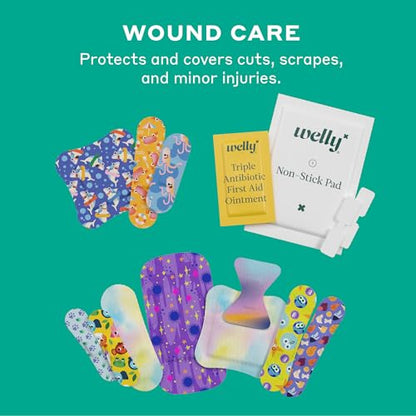 Welly Comprehensive First Aid Kit - FSA Eligible - Adhesive Bandages, Tape and Non-Stick Pads, Butterfly Strips, Cleansing Wipes, Ointments, Gauze, and More - 240 Pieces - color: Comprehensive First Aid Kit
