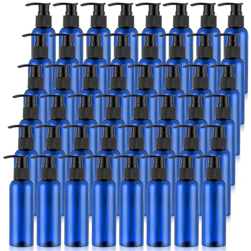 Nuenen 48 Pcs 4oz/120ml Lotion Bottles with Pump, Black and Blue - color: Black and Blue