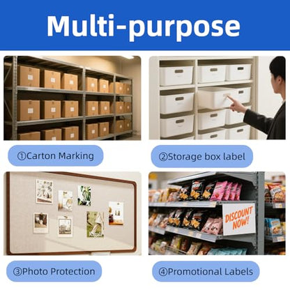 60 Pack Label Pockets, Clear Self-Adhesive Plastic Index Card Holders with Top Open,Square Label Sleeves for Organizing Storage Bins (60, 4 x 6 inches) - size: 4 x 6 inches