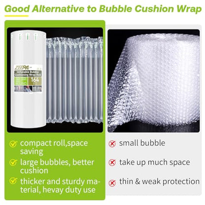 Bubble Packing Moving Wrap For Packing Materials,15.75"x164', Includes Pump | Heavy Duty Moving Protection Fragile Item - size: 15.75"x164'