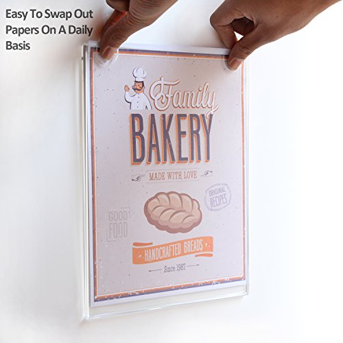 NIUBEE 11x17 Acrylic Wall Sign Holder Vertical 3 Packs - size: Vertical 3 Pack 11" x 17"