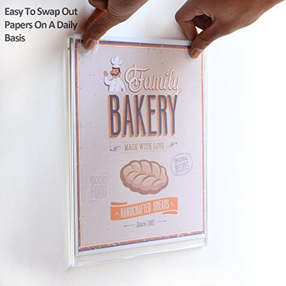 NIUBEE 11x17 Acrylic Wall Sign Holder Vertical 3 Packs - size: Vertical 3 Pack 11" x 17"