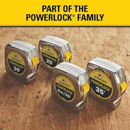 STANLEY PowerLock Tape Measure, 30-Foot (33-430) - size: 9.1 m