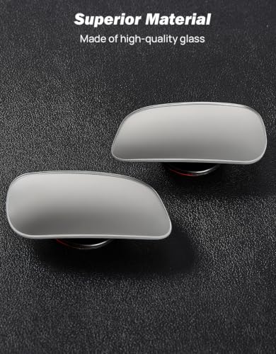 JOYTUTUS Blind Spot Mirror 2 Pack HD Frameless Convex Glass for Wide Angle View and Safer Lane Changing Compatible with Cars SUVs Trucks RVs Easy Stick On & Long Lasting Durability - size: Wedge-Shaped