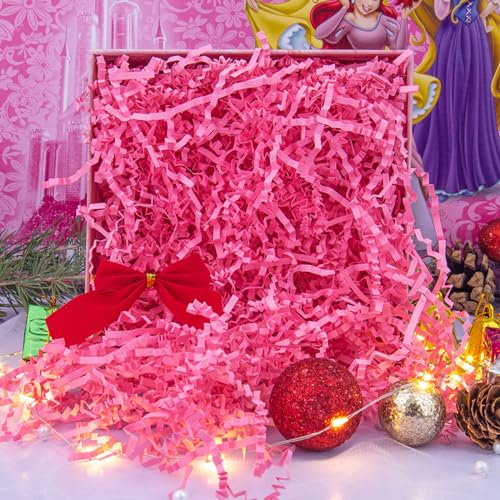Caleihd Crinkle Cut Paper Shred Filler Gift Cushion Streamer Pink - color: Pink