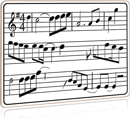 Scribbledo 5 Pack Dry Erase Music Staff White Boards 9" X 12 Inch Lapboard Double Sided Musical Notes whiteboard for Kids Students, Musicians and Home (5 Erasers Included)
