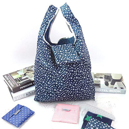 Reusable Grocery Bags Set of 2 Foldable Shopping Tote Bag,Washable,