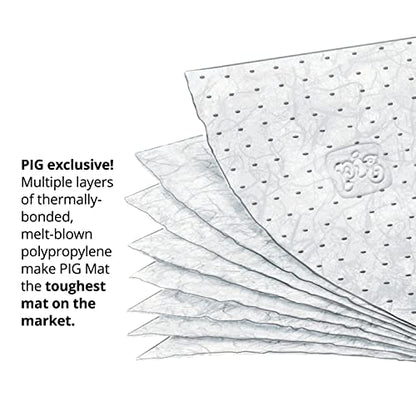 PIG Oil-Only Absorbent Mat Roll | Absorbs 20.1 gal per roll | 30" W x 150' L | MAT462 - size: 30" x 150'