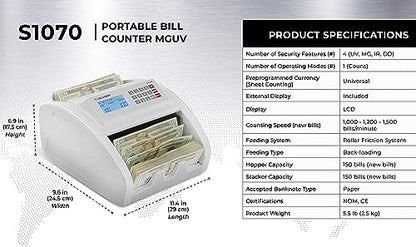 S1070 Bill Counter, 1500 Per Min