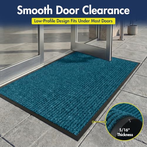 Notrax 109 Industrial Door Mat, 2' x 3' Blue, Made in the USA - color: Slate Blue, size: 2' x 3' (Rectangular)