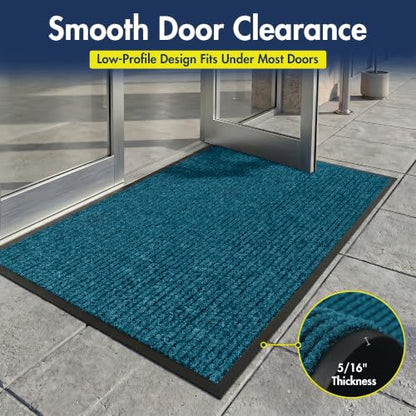 Notrax 109 Industrial Door Mat, 2' x 3' Blue, Made in the USA - color: Slate Blue, size: 2' x 3' (Rectangular)