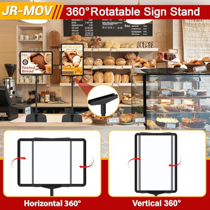 Table Top Sign Holder 8.5 x 11, Adjustable Floor Sign Holder Stand - size: 8.5"x11" 8 Pack
