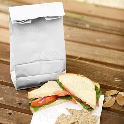 EcoQuality Kraft Paper Bags - Medium 3LB Capacity, Ideal for Lunch, Bakery, Candy, Grocery, Craft Use - 2000 Count (#3)