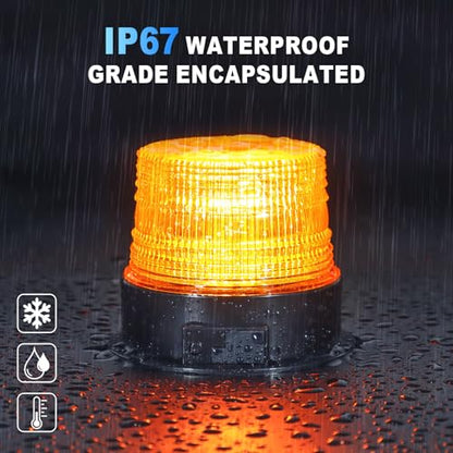 AnTom Magnetic Wireless Strobe Light Amber Warning Beacon Light for Trucks - color: Amber