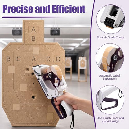 Target Paster Tape Gun, Label Applicator with 2 Rolls