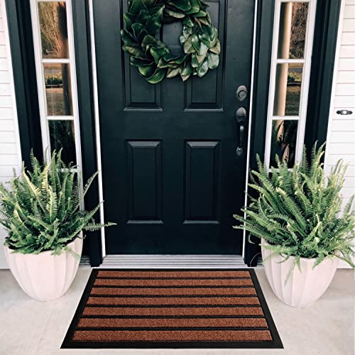 Ubdyo Extra Durable Door Mat Outside Entrance (30" x 17", Bright Burgundy) - color: Bright Burgundy, size: 30" x 17" (Rectangular)