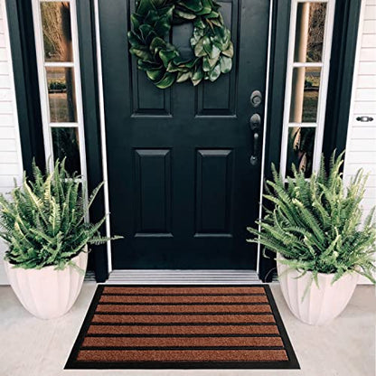 Ubdyo Extra Durable Door Mat Outside Entrance (30" x 17", Bright Burgundy) - color: Bright Burgundy, size: 30" x 17" (Rectangular)