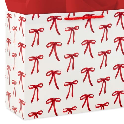 Hallmark 10" Large Gift Bag with Tissue Paper and Blank Card (Red Bows) - style: Red Bows