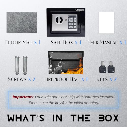 Small Safe Box for Money, Mini Money Safe for Home (Black)