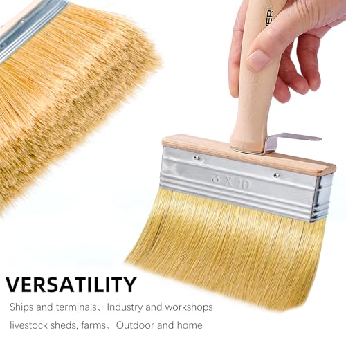 Wesquer Limewash Paint Brush Set 2 Pack Deck Stain Brush