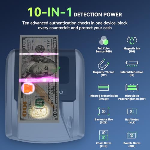 PONNOR AL-135 Counterfeit Bill Detector Money Checker Machine