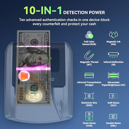 PONNOR AL-135 Counterfeit Bill Detector Money Checker Machine