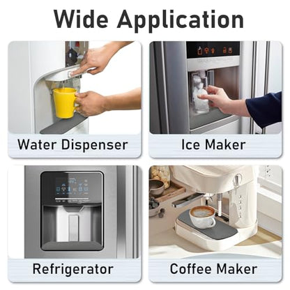 LOPNUR 2 Pack Refrigerator Drip Tray Catcher, Large 9"x3.1" Trapezoid, Grey - color: Grey, size: Trapezoid - 9"x3.1"