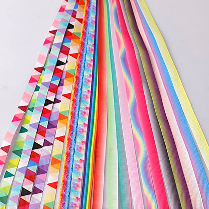 QingHan 3/8" Grosgrain Ribbon for Gifts Wrapping Crafts Boutique Fabric Ribbon 160yd (80x2yd) - color: 160yd grosgrain ribbon
