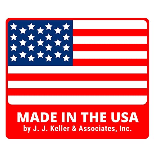 J. J. Keller Fire Extinguisher Sign with Vertical Red & White Down Arrow, 10" x 14" Permanent Self Adhesive Vinyl with Rounded Corners for Indoor and Outdoor Use