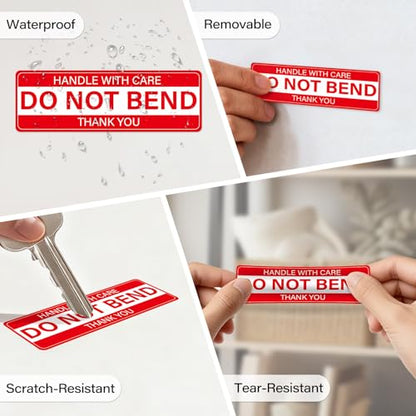 1000 Pcs Do Not Bend Stickers 1" × 3" Handle with Care Shipping Labels