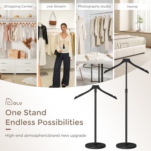 OLV 2 Pack Mannequin Torso, Adjustable Shirt Display Stand 30-41 Inch Black - color: Black, size: 2 Pack