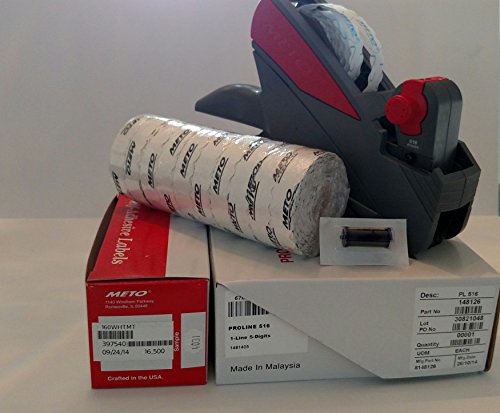Meto 5.16 Price Label Gun,Free Box White Labels and Ink Roller
