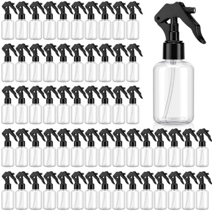 Domensi 60 Pcs 4 oz Empty Plastic Spray Bottle with Black Trigger Sprayers - color: Black, size: 4 oz