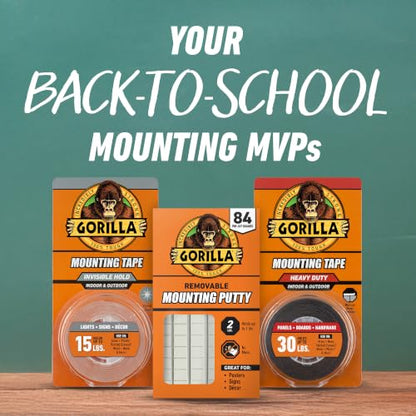 Gorilla Mounting Putty, Natural Tan Color, 84 Pre-Cut Squares - size: 84 Squares