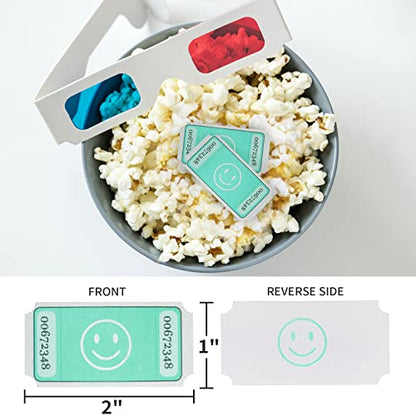LLIKED Smile Raffle Tickets Single Roll 1000 Each Size 1 x 2 Inch Green - color: Green
