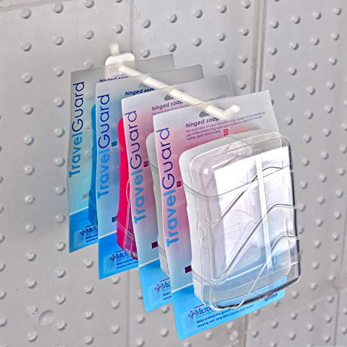 Azar Displays 800006-W Pack of 50 White Pegboard Hooks (Also Available in Black & Clear) - 6” Pegboard Hook Set (2” & 4” Pegboard J Hooks Also Available) - Polycarbonate Plastic Hooks for Retail - color: White, size: 6 Inch