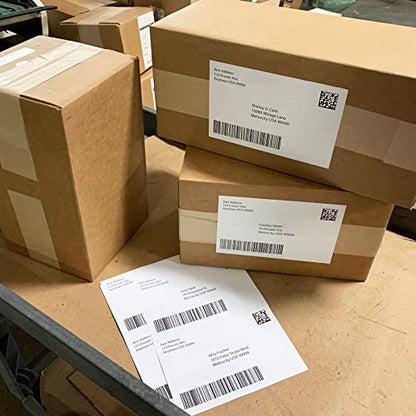 Printable Shipping Address Label | 8.5" x 5.5" (5-1/2 x 8-1/2) | Qty 20 Count | 10 Sheets Total | Permanent White Matte | Compatible with Inkjet and Laser Printer | Blank Labels - size: 8.5" x 5.5"