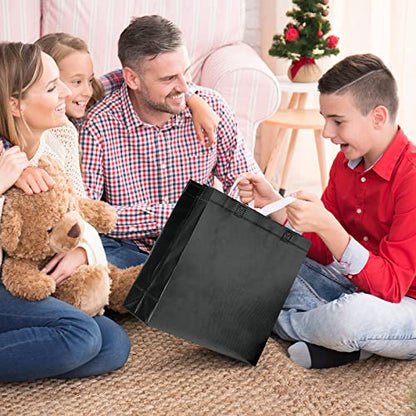 Eccliy 60 Pcs Reusable Gift Tote Bags Housekeeping Appreation Grocery Shopping Bag with Handles for Bridesmaid Wedding(Black) - color: Black