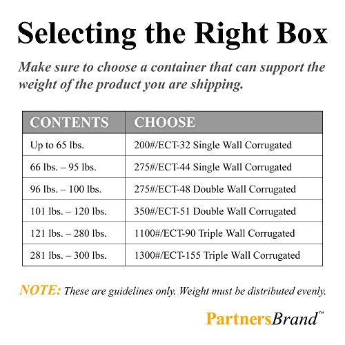 PARTNERS BRAND 24x9x6 Long Corrugated Boxes, Long, 24L x 9W x 6H, Pack of 25 | Shipping, Packaging, Moving, Storage Box for Home or Business, Strong Wholesale Bulk Boxes