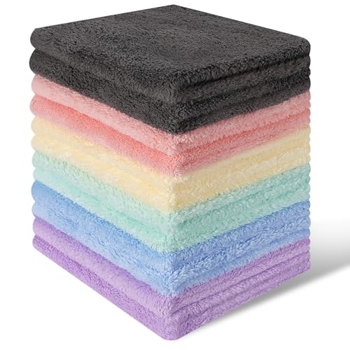 Microfiber Cleaning Cloths, 12 Pack Cleaning Rags, 10"X10"