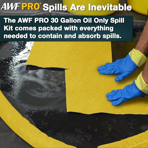 AWF PRO 30 Gallon Hazmat Spill Kit, 81 Pieces - size: Hazmat Spill Kit