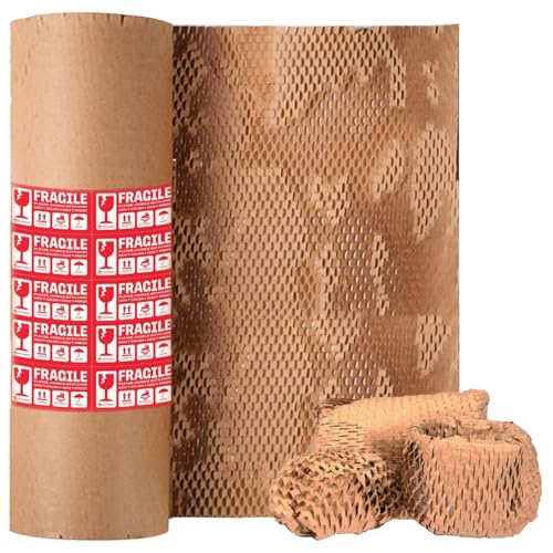 Honeycomb Packing Paper, 15"x300' - color: Brown, size: 15"x300'