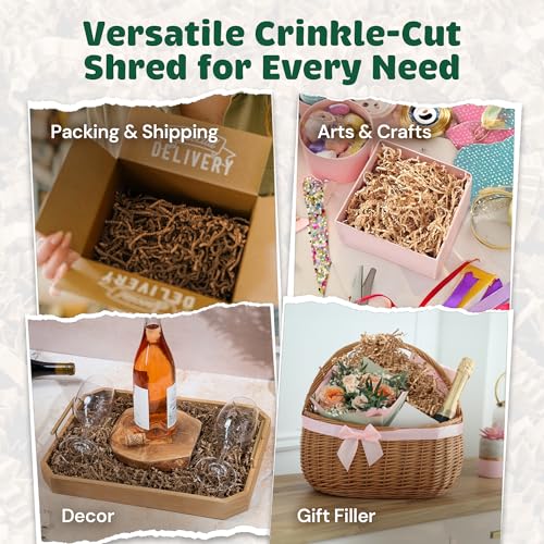 10LB Kraft Crinkle Paper Filler USA Made - color: Kraft, size: 10 LB
