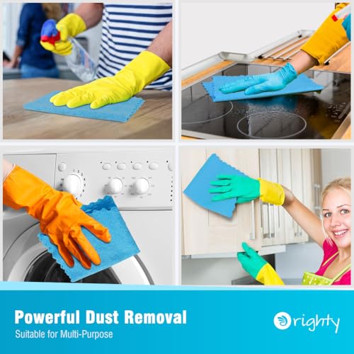 Orighty Microfiber Cleaning Cloth Bulk, 100 Pack, 11.5x11.5 inch, Blue - color: Blue, size: 100 Pack