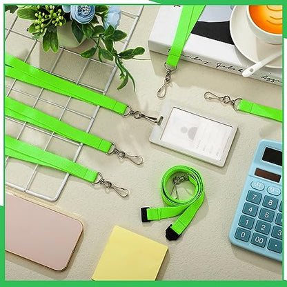 Patelai 120 Pcs Breakaway Lanyards with J Hook, Fluorescent Green - color: Fluorescent Green